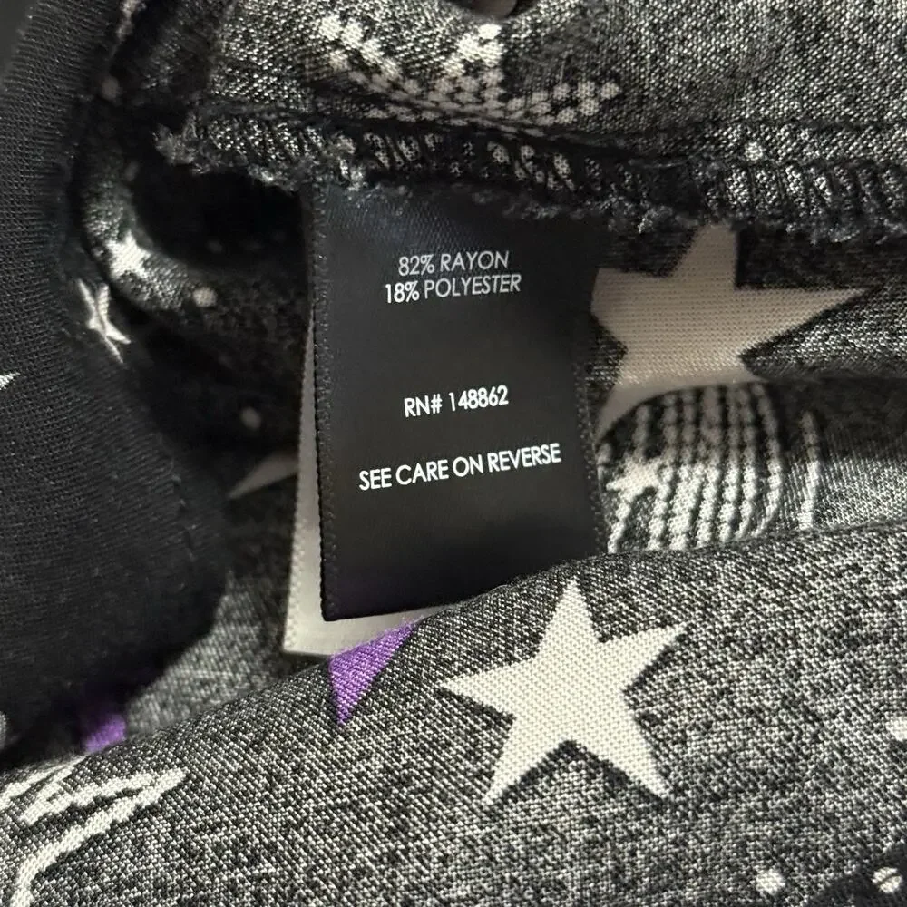 Torrid Harper Challis 3/4 Sleeve Blouse Queen Celestial Black Size 1x 14-16 - Picture 6 of 8